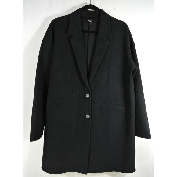 NEW Halogen Single Breasted Long Blazer in Black - Size M #NA68 - Picture 1 of 3